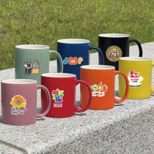 머그컵 판촉물 제작 - CAFE STELLA 컬러 무광 머그컵 350ml