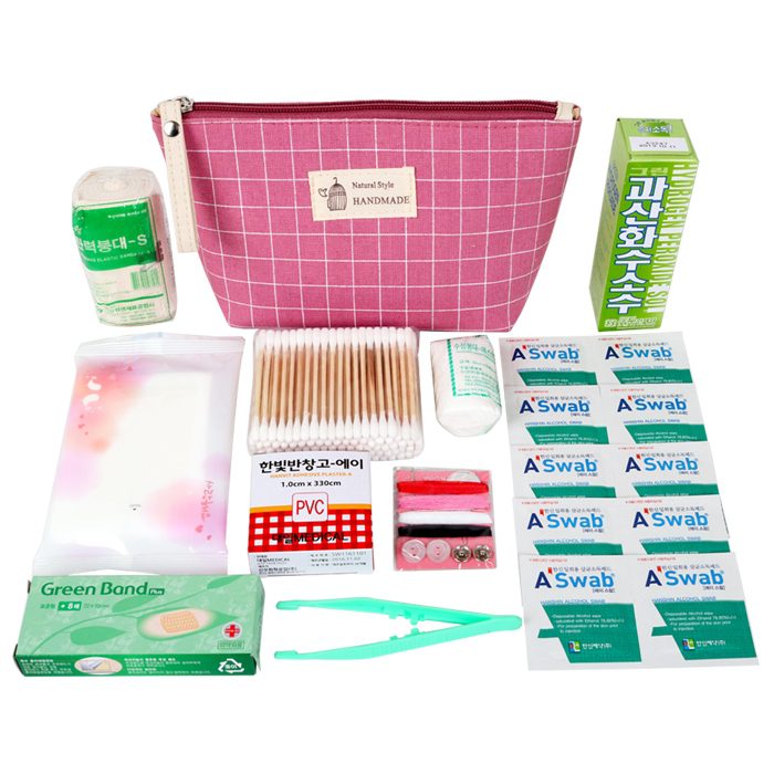 삼각파우치 구급함세트 1호(10종) 구급파우치 판촉물
