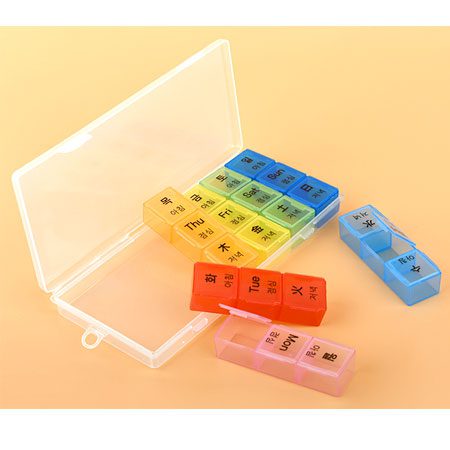 판촉물제작 주간 약통 3호 알약케이스 21칸 약통