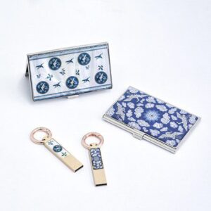 나빌레라 도자문 자개 스틱 USB제작 명함케이스 2종세트 홍보물품 대표이미지