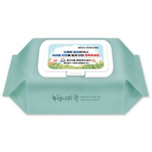 녹색나라 민트그린 휴대용 캡형 물티슈제작 50매 대표이미지