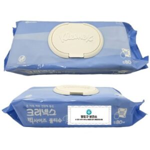 크리넥스 빅사이즈 물티슈 판촉물 80매 캡형 대표이미지