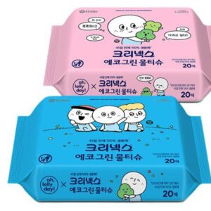 크리넥스 에코그린 생분해 100% 물티슈 휴대용 20매 판촉물제작 대표이미지