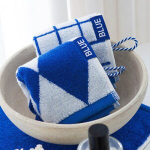 국내산 수건답례품 무한타올 블루모달 고리수건 제작 70g 대표이미지