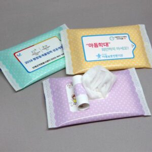 녹색나라 도트 3종세트 홍보용 물티슈 20매 판촉물제작 대표이미지