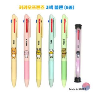 볼펜 각인 카카오프렌즈 3색 볼펜 6종 제작 대표이미지