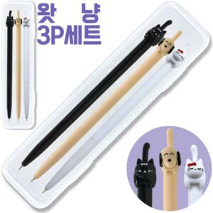 볼펜제작 국산 왓냥 3P세트 독일잉크 초초저점도 학원판촉물 대표이미지