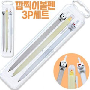 볼펜판촉물 깜찍이볼펜3P세트 제작 대표이미지