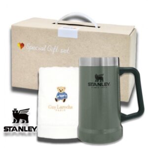 안심생건89_스탠리 텀블러제작 빅그립 비어스테인709ml 베어수건 2종세트 대표이미지