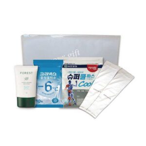 안심생활건강 쿨링세트 12호 기념품제작 쿨링물티슈 선크림 슈퍼쿨파스 쿨토시 대표이미지