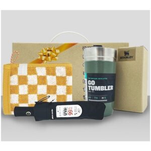 안심생활건강세트 28호 스탠리 고진공 텀블러+3단UV컬러암막완자우산+체스핸드타올 판촉물제작 대표이미지