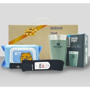 안심생활건강세트 31호 스탠리 텀블러 파인트컵+3단UV컬러암막완자우산+수앤수물티슈 판촉물제작 대표이미지