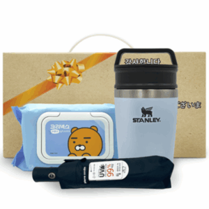 안심생활건강세트 34호 스탠리 텀블러 미니 머그컵+완자동암막3단UV우산+라이언물티슈 판촉물제작 대표이미지