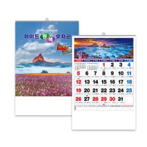 와이드 원색 숫자판 (J-100) 벽걸이 달력 캘린더 제작 인쇄 대표이미지