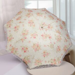 우산제작 로페리아 접이식 여신 공주 이중 레이스 양산_암막코팅 대표이미지