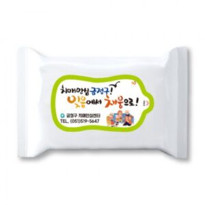 홍보용 30매 백색 물티슈제작 대표이미지