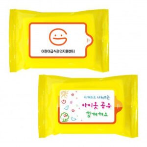 홍보용 개나리 20매 물티슈제작 대표이미지