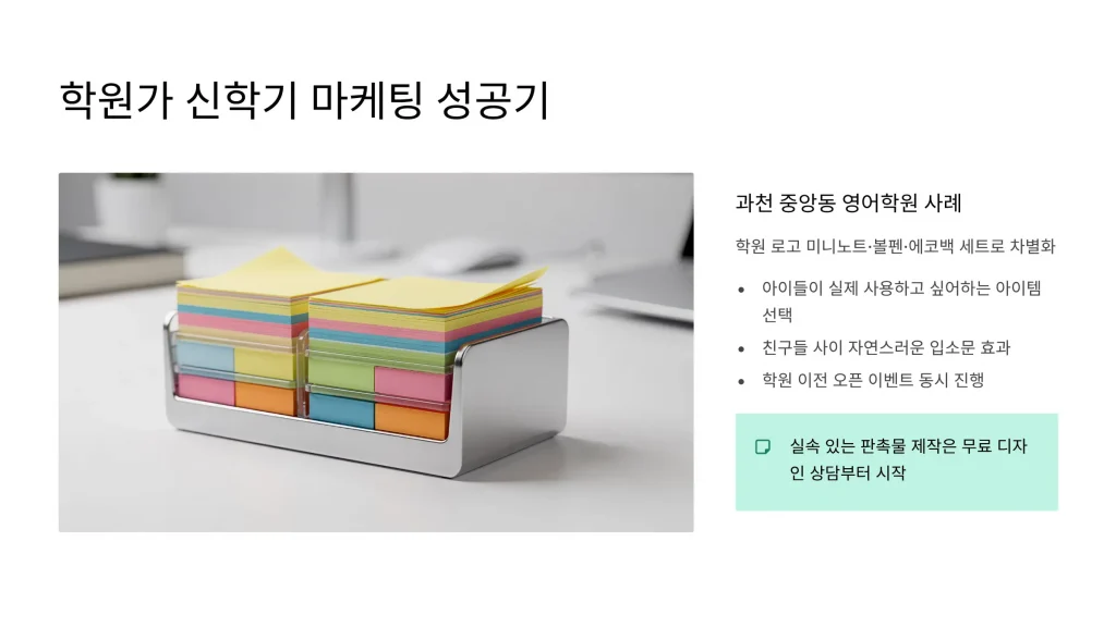 과천 판촉물 제작 사례