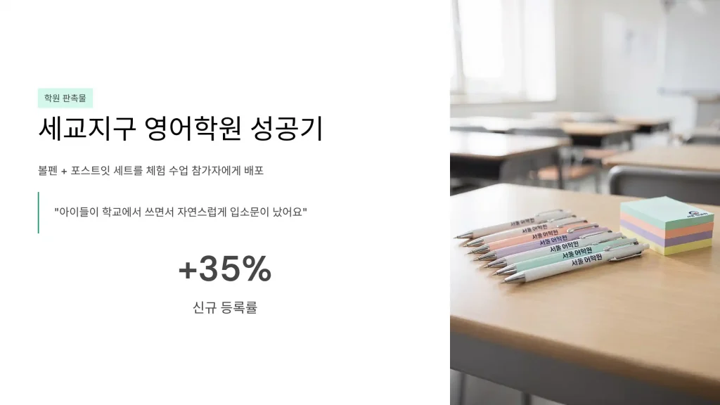 오산 판촉물 제작 업체 - 경기 남부의 똑똑한 마케팅 파트너 2 오산 판촉물 제작 성공사례