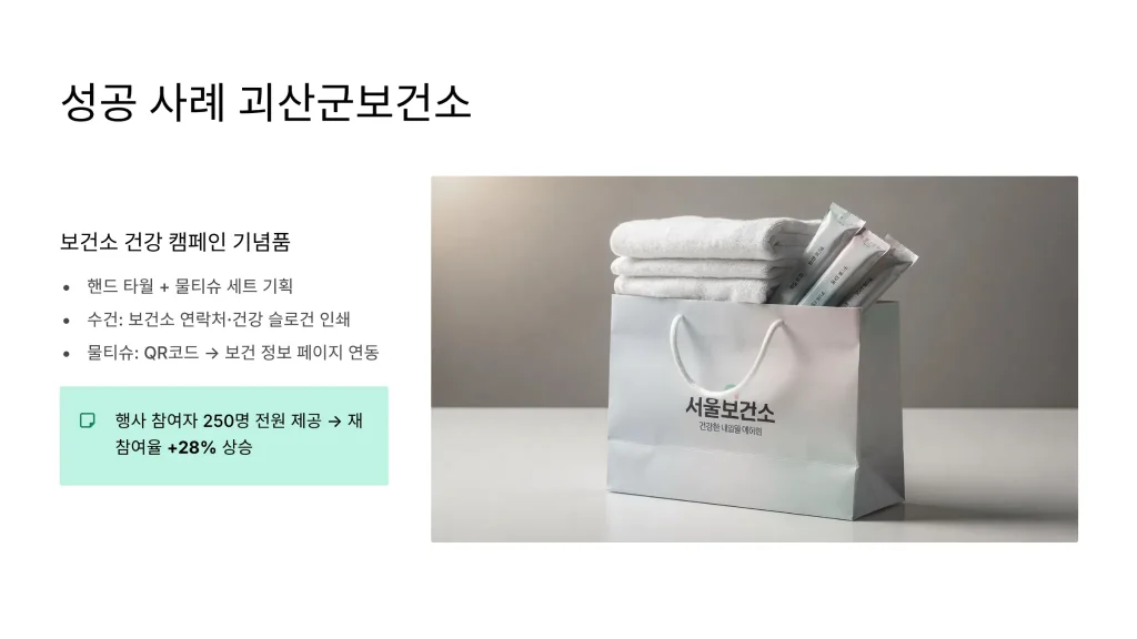 괴산 판촉물 제작 성공사례