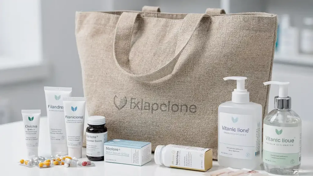 병원 판촉물 제작 에코백 손소독제