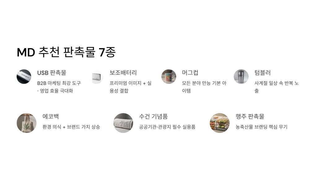 서산 판촉물 제작 업체 - 산업도시와 관광지를 잇는 맞춤형 홍보 솔루션 | 판촉넷 3 서산 판촉물 제작 md추천