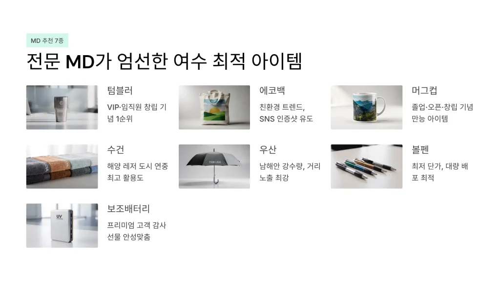 여수 판촉물 제작 md추천
