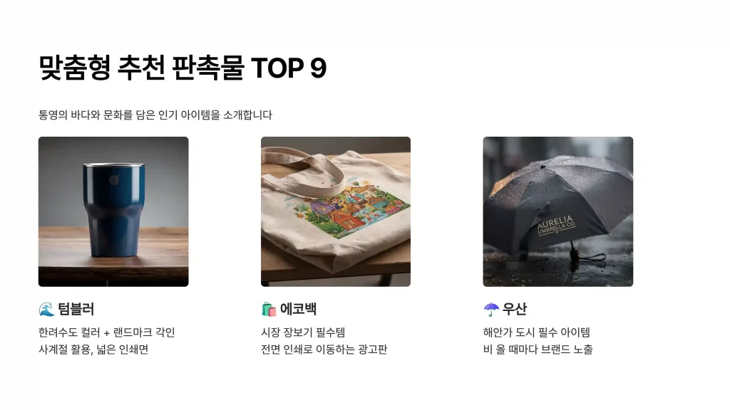 통영 판촉물 제작 추천9