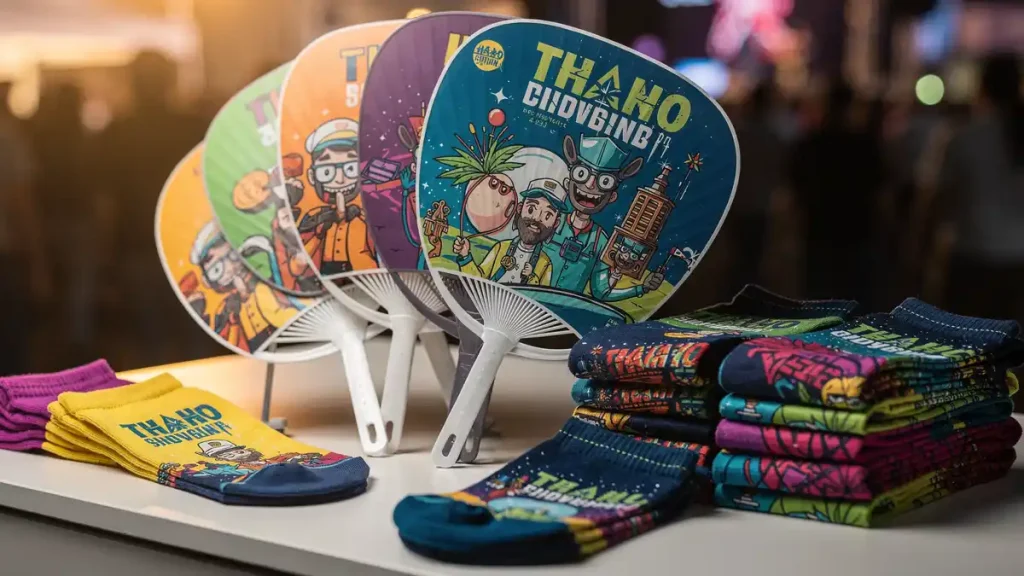 화순 판촉물 제작 부채 양말